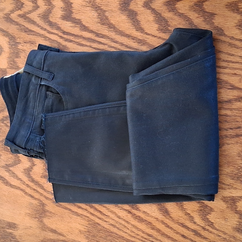 L' Agence Black Slim Raw Hem Goth Retro Pin- Up Cropped Pants Size 27 - Picture 5 of 11